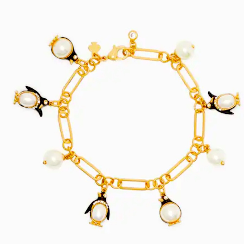 New Kate Spade Arctic Friends Penguin Charm Bracelet